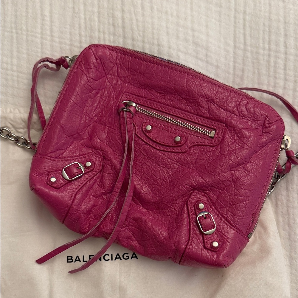 Balenciaga Rose Flamingo Crossbody Bag